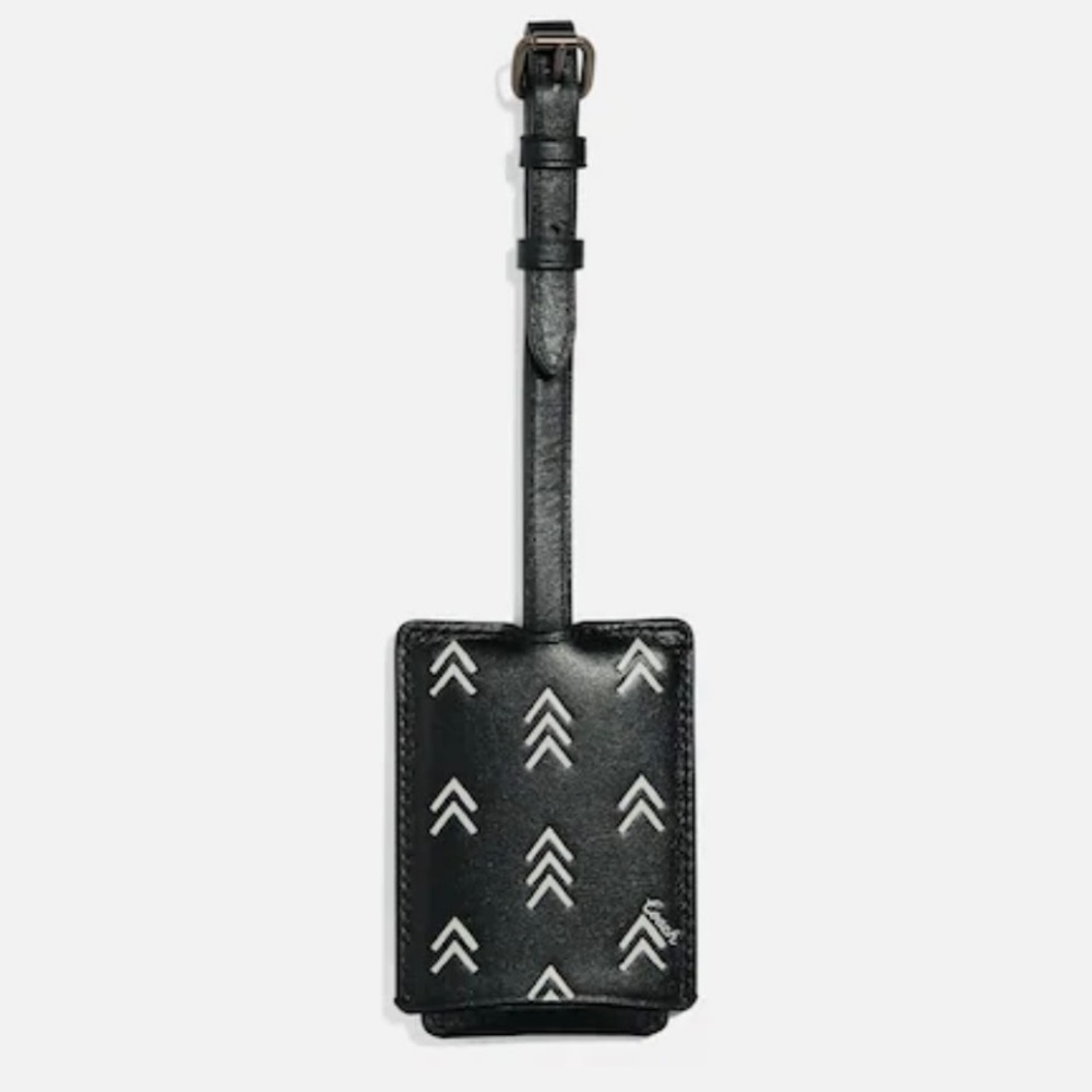 NWT Coach Luggage Tag With Line Arrow Print MSRP $50